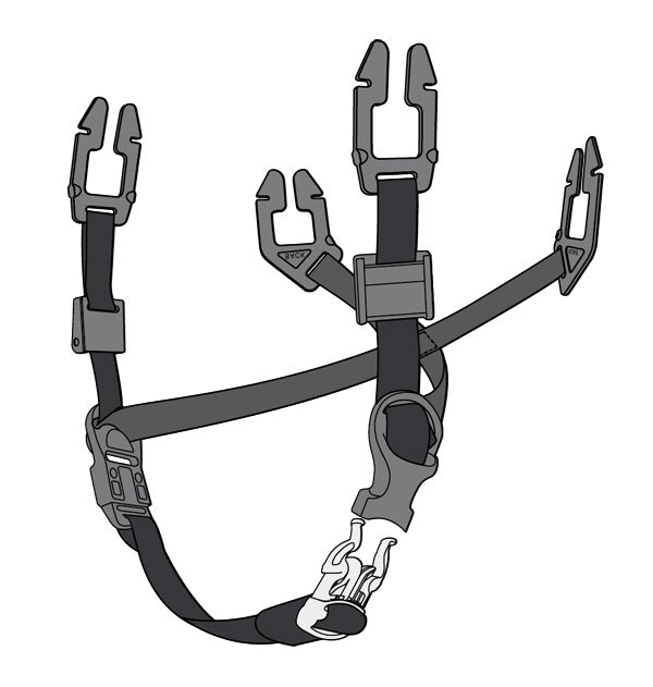 Msa Universal 4-Point Chin Strap For Safety Helmets Black Box 20's