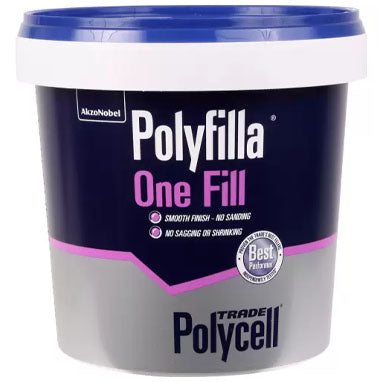 Polycell 5093025 Polyfilla Trade One Fill 1 Litre, White