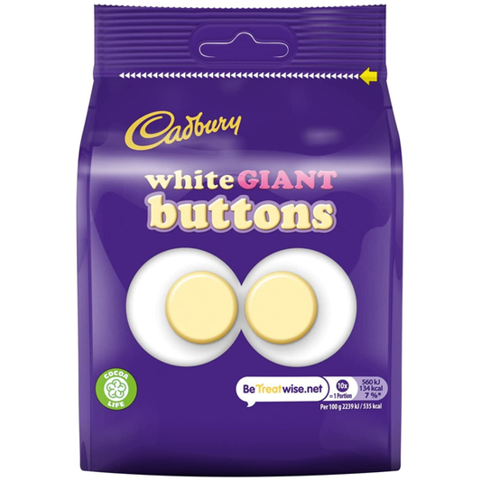 Cadbury White Giant Buttons Chocolate Bag 95g