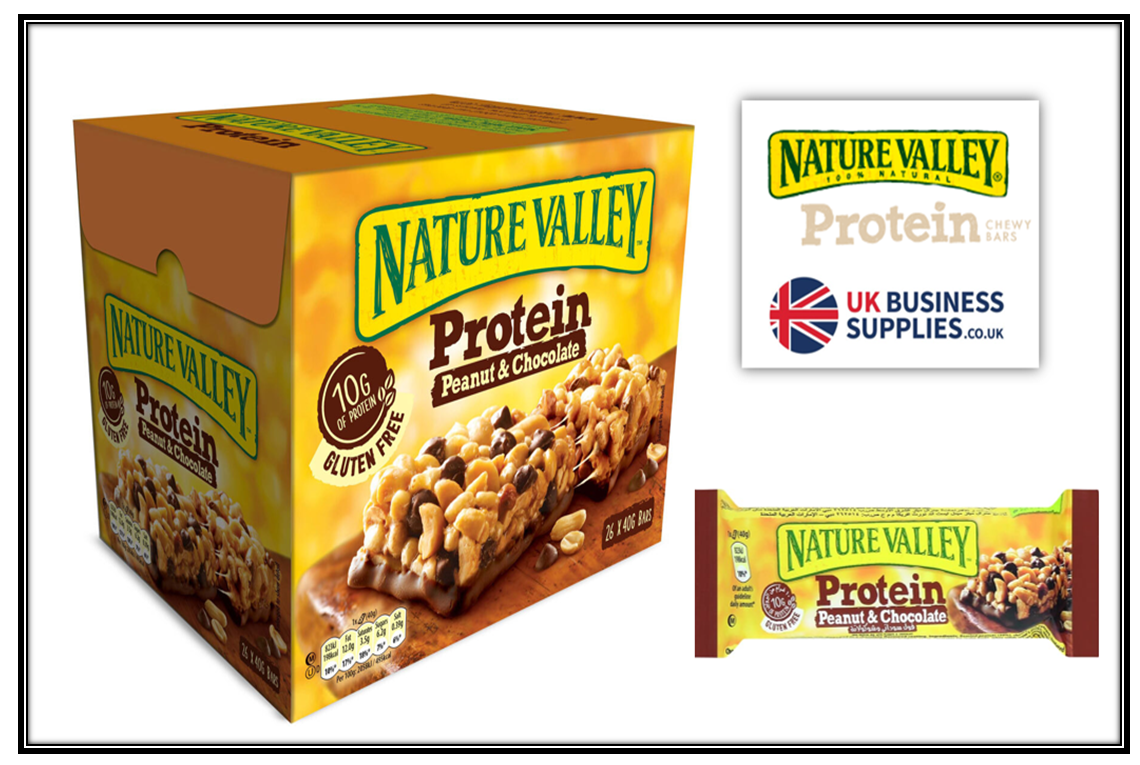 Nature Valley Protein Bar Peanut & Chocolate, 26 x 40g - UK BUSINESS SUPPLIES