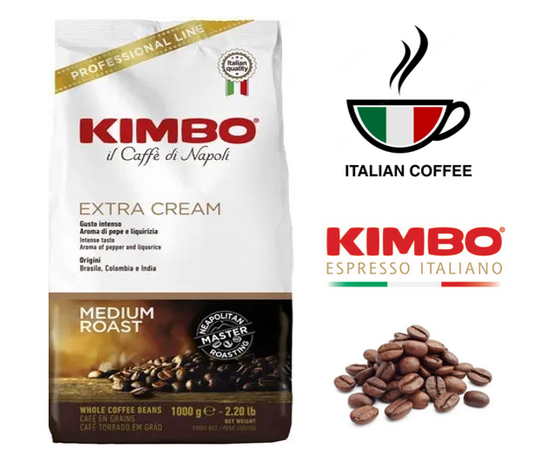 Kimbo Extra Cream 1kg Italian Coffee Beans - UK BUSINESS SUPPLIES