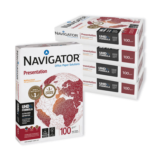 Navigator 100gsm A4 Presentation Paper - White,pack of 5 Reams