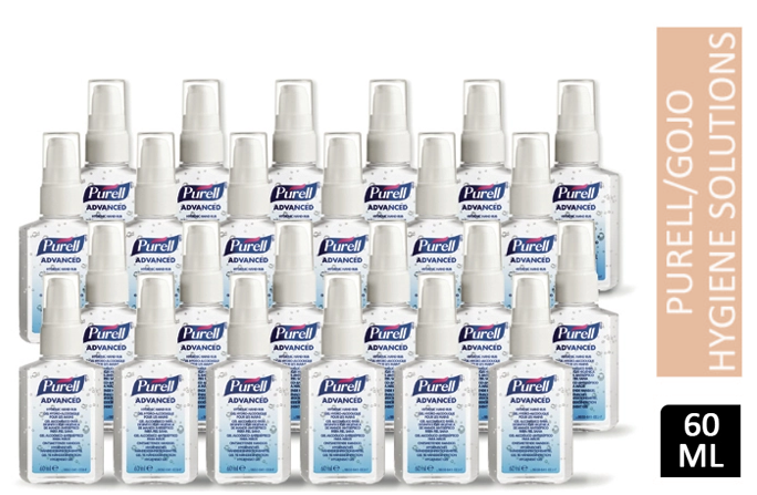 PURELL ADVANCED HAND SANITISER GEL 60ml, Portable Pump Bottle
