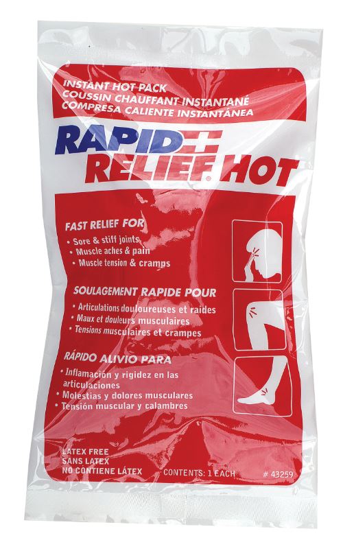 Rapid Relief Instant Hot Pack Large 5"X 9" White 9"
