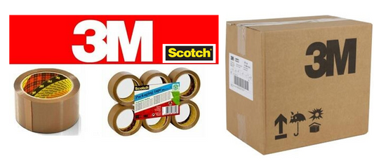 Scotch Packaging Tape Low Noise Brown/Buff 48mmx66m Pack 6 - 72 Roll's {Full Box}