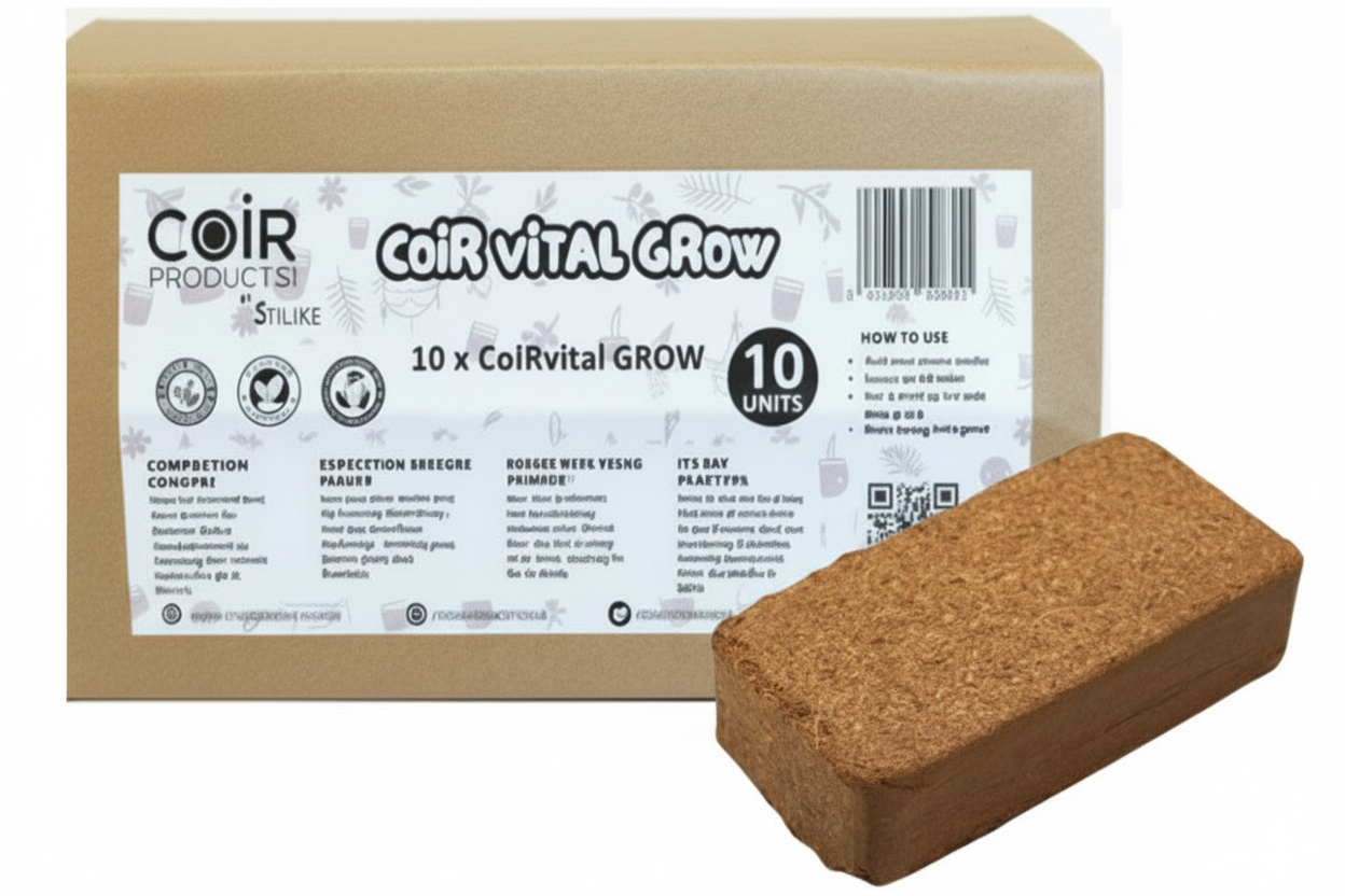 Coir Potting Mix Bricks | 100% natural and biodegradable | 10 x650g