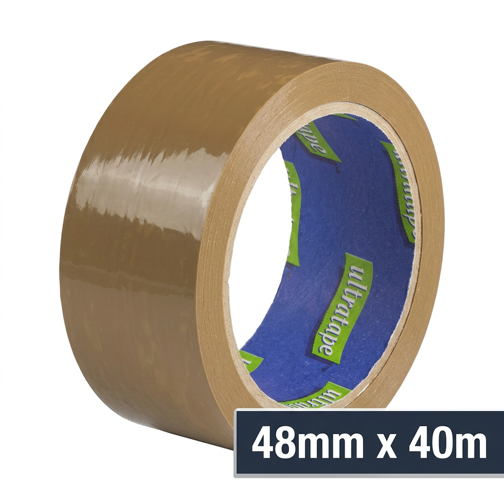 Ultratape Buff Packaging Tape | 48mm x 40m | 6 Roll Sleeve