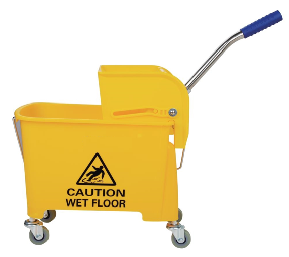 Yellow Colour Coded Mop Bucket With Wringer 17 Litre
