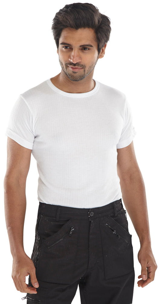 Beeswift Thermal Short Sleeved Vest White {All Sizes} - UK BUSINESS SUPPLIES