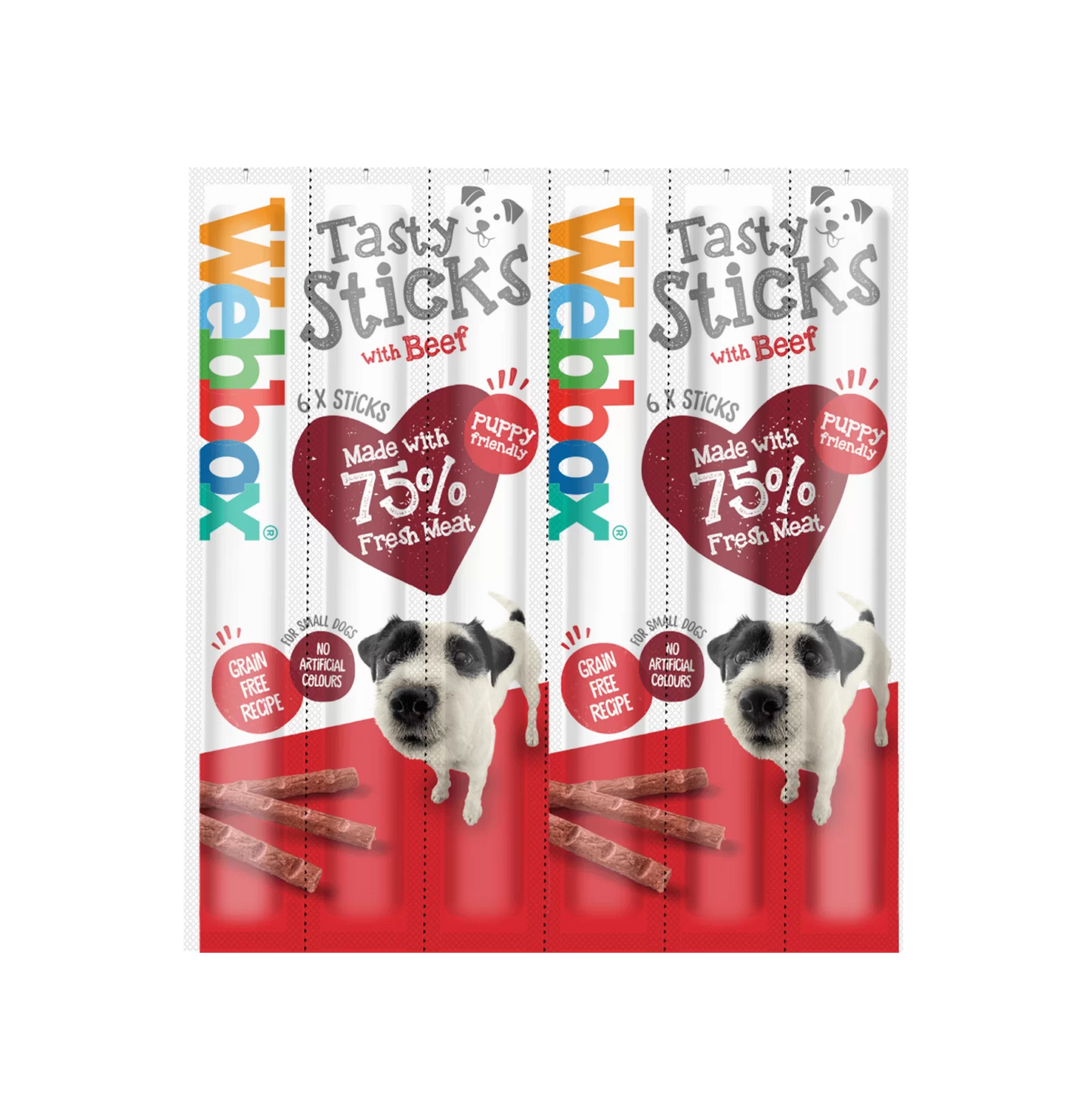 Webbox Small Dogs Treats Delight Tasty Sticks Beef 6 Treats