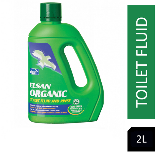 Elsan Organic Toilet Fluid for Motorhomes, Green, 2 Litre, ORG02