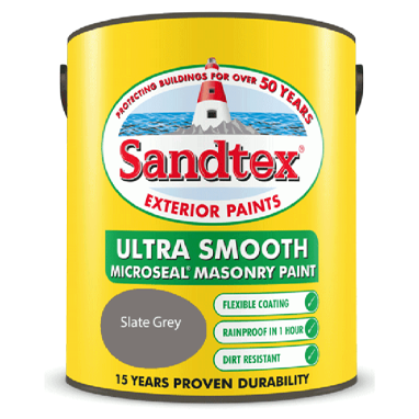 Sandtex Ultra Smooth Masonry Paint 5L Slate Grey