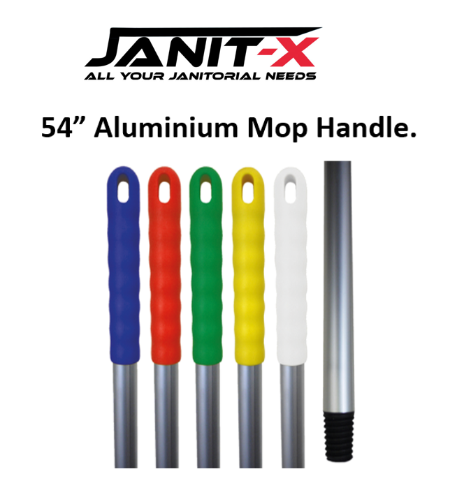 Janit-X 54" Aluminium Mop Handle Colour Coded BLUE - UK BUSINESS SUPPLIES