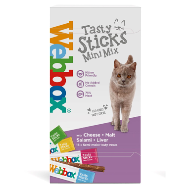 Webbox Cats Delight Mini Mix Sticks for Kittens 16’s