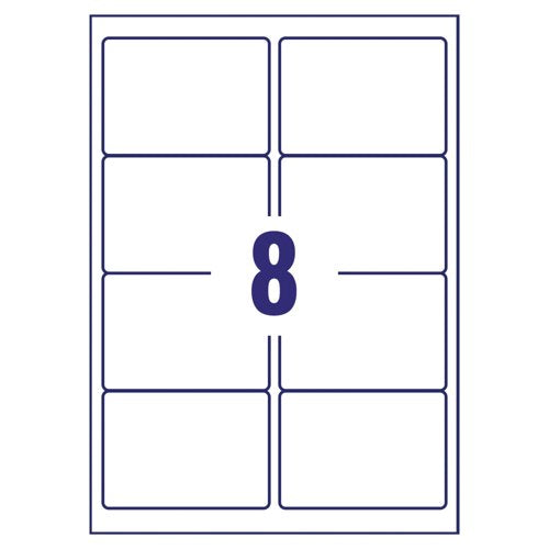 Avery Laser Labels Recycled 8 Per Sheet White (Pack of 800) LR7165-100
