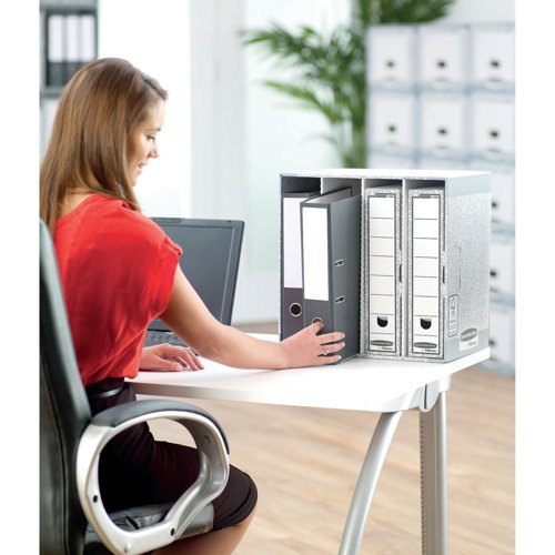 Bankers Box System Stax File Heavy Duty Storage Unit Grey (Pack of 5) 01850