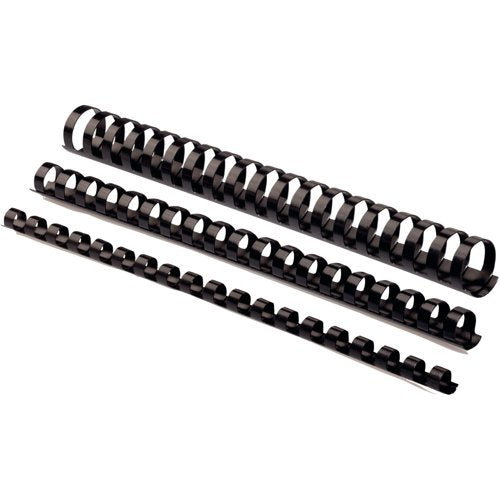 Fellowes A4 Plastic Binding Combs 12mm Black (Pack of 100) 5346502