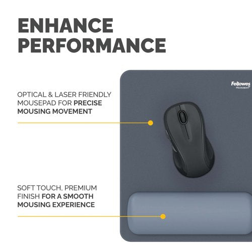 Fellowes Breyta Standard Mouse Pad Wrist Rest Marine 100142557