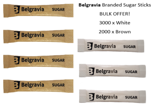 Belgravia White {3} & Brown {2} Sugar Sticks Multi Pack Offer 5000's