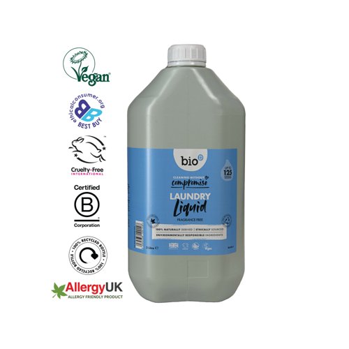 Biod Fragrance Free Laundry Liquid 5 Litre BLL45a