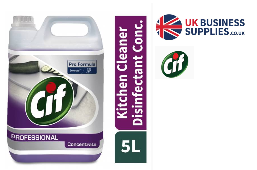 2in1 Kitchen Cleaner & Disinfectant Solution by Cif Pro-Formula 5 Litre