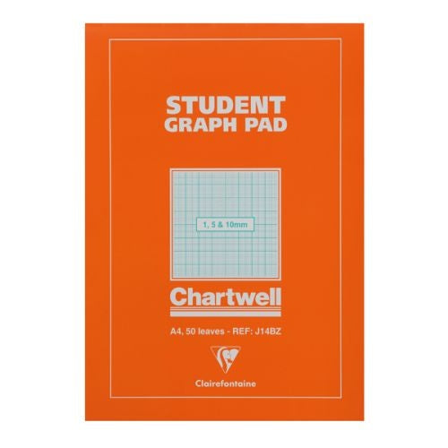 Chartwell A4 Orange Student Graph Pad Pack 10's