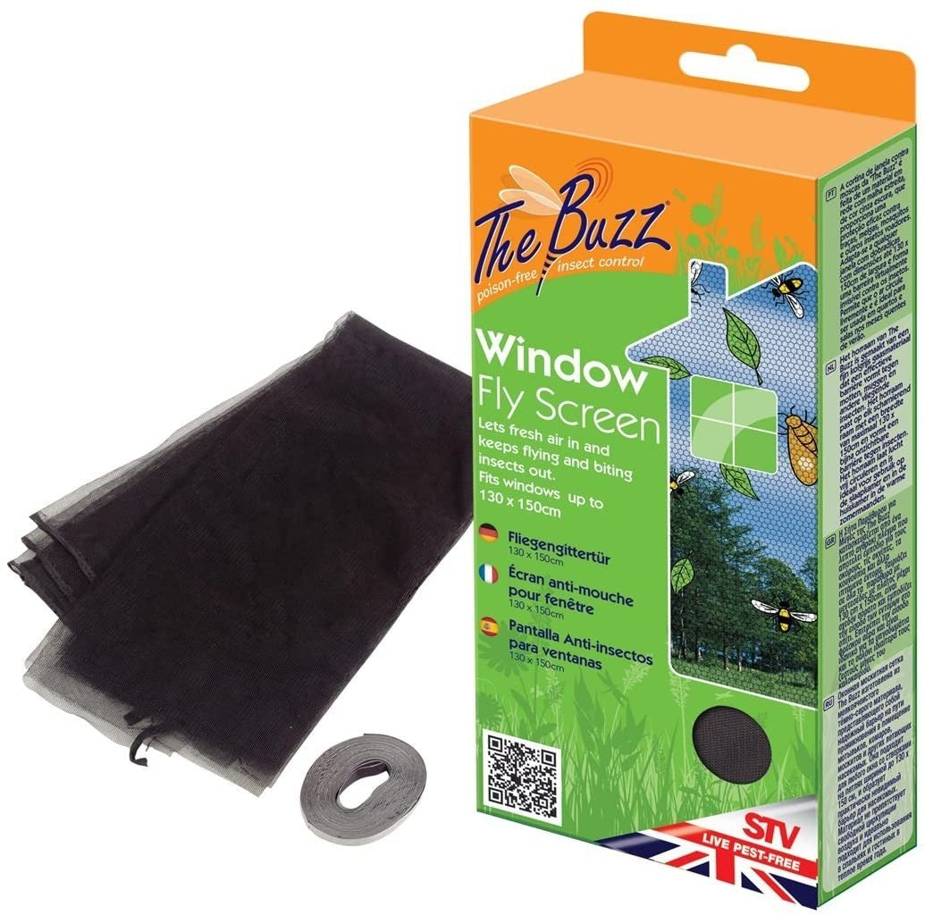 The Buzz Window Fly Screen 1.3x1.5m - UK BUSINESS SUPPLIES