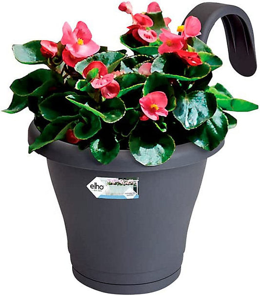 Elho Corsica Easy Hanger Single Grey Planter