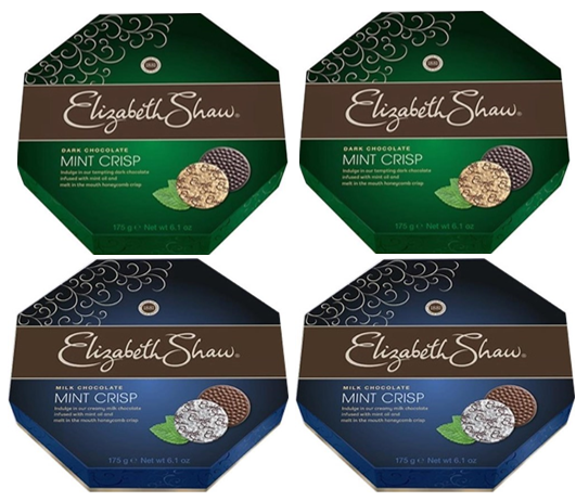 Elizabeth Shaw Milk Mint Wrapped Crisp Chocolates - 4 x Pack's of 26 {104's}