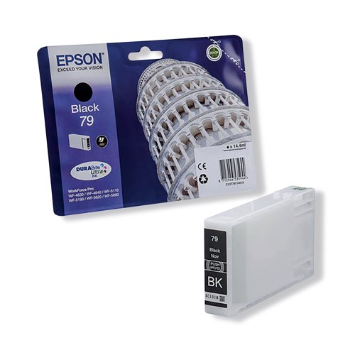 Epson 79 Tower of Pisa DURABrite Ultra Ink Cartridge Black C13T79114010
