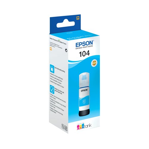 Epson 104 EcoTank Ink Bottle Cyan C13T00P240