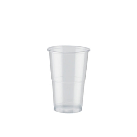 Plastic Half Pint Glass Clear (Pack of 50) 0510033