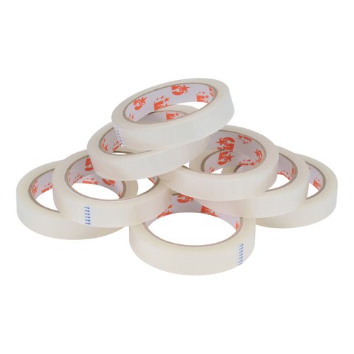 5 Star Easy-tear Tape Polypropylene 40 Microns Clear 18mmx66m (Pack of 8) 295950