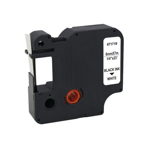 Five Star Non-OEM Replacement for Dymo 43613 Black on White 6mm x 7m FS671719