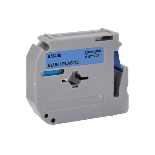 Five Star Non-OEM Replacement for Brother M-K531 Black on Blue 12mm x 8m FS673406