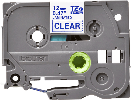 Brother Blue On Clear PTouch Ribbon 12mm x 8m - TZE133