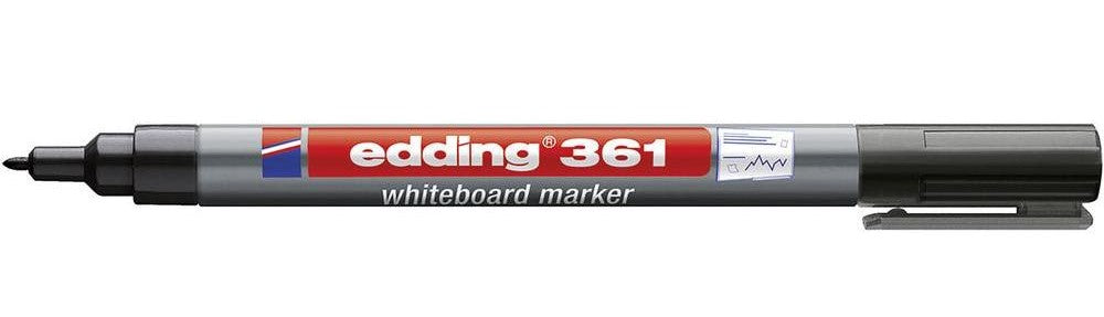 edding 361 Whiteboard Marker Bullet Tip 1mm Line Black (Pack 10) - 4-361001