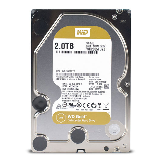 2TB Gold Datacenter SATA 3.5in Int HDD