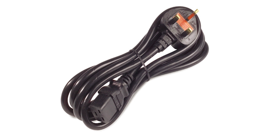 2.4m Power Cable C19 to BS1363A UK Plug