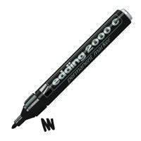 edding 2000C Permanent Marker Bullet Tip 1.5-3mm Line Black (Pack 10) - 4-2000C001