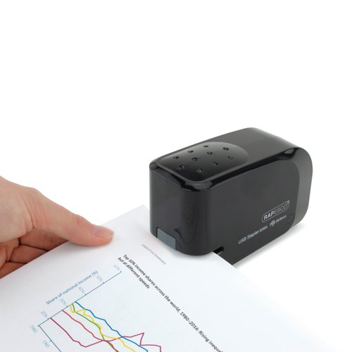 Rapesco 626EL USB Electric Stapler Black 1454