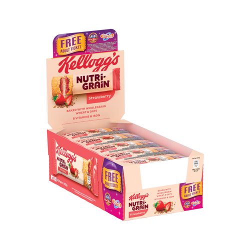 Kelloggs Strawberry Nutrigrain Breakfast Bar 37g (Pack of 25) 5218680000