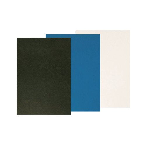 Q-Connect A4 White Leathergrain Comb Binder Cover (Pack of 100) KF00502