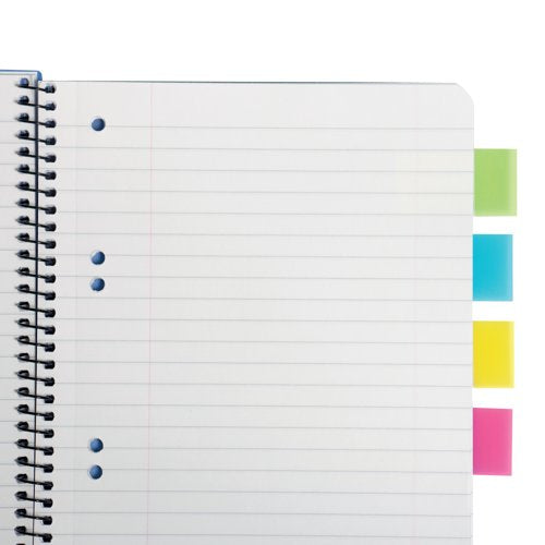 Q-Connect Quick Tabs 25x45mm 40 Tabs 4 Pads Clear/Assorted (Pack of 160) KF01225