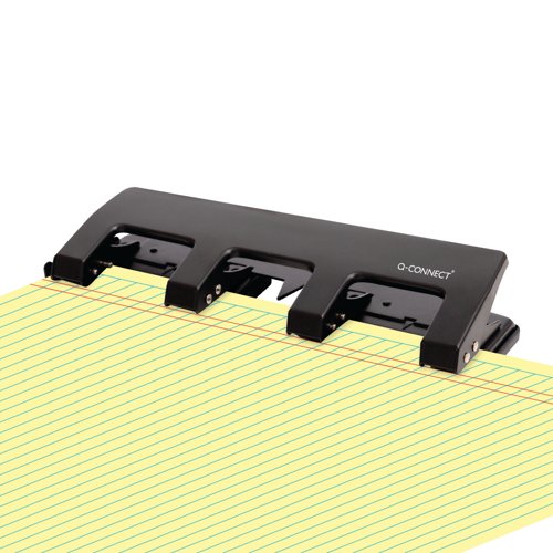 Q-Connect 4 Hole Punch Black KF01238