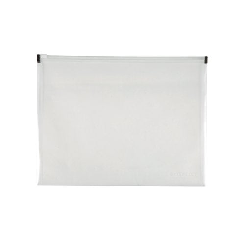 Q-Connect Document Zip Wallet A4 Transparent (Pack of 10) KF03668