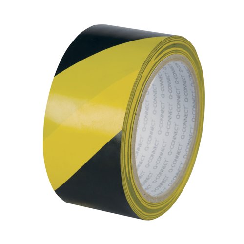 Q-Connect Yellow Black Hazard Tape (Pack of 6) KF04383