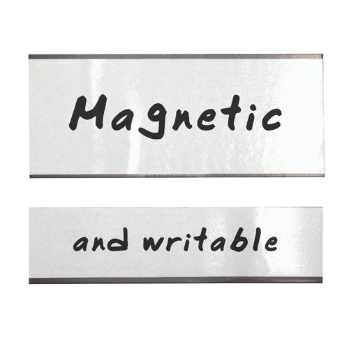 Q-Connect Magnetic Racking Strip White PVC 20mmx1.5mmx5m KF18990