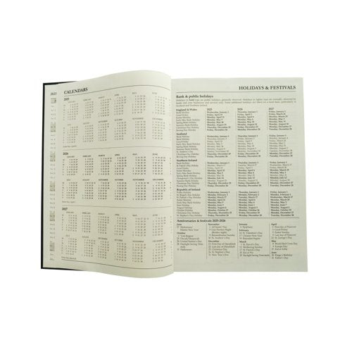 Academic Diary Day Per Page A5 Green 2025-26 KF1A5AGN25