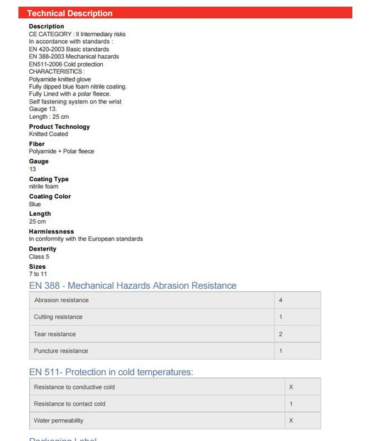 Honeywell Gloves Winter Thermal Deep Blue {All Sizes}